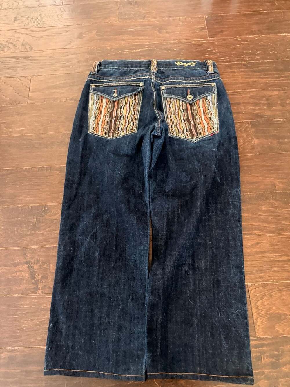 Vintage Y2K Coogi Embroidered Baggy Jeans Size 36x34